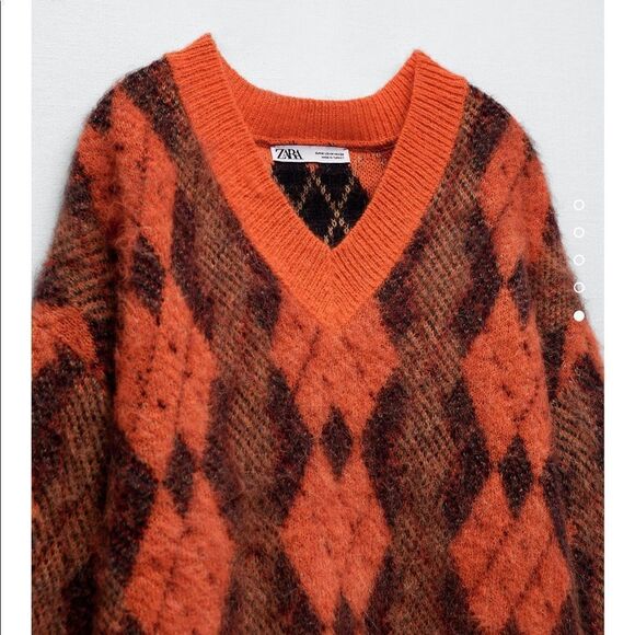 Zara blogger favorite multicolor alpaca blend knit sweater - Picture 5 of 9